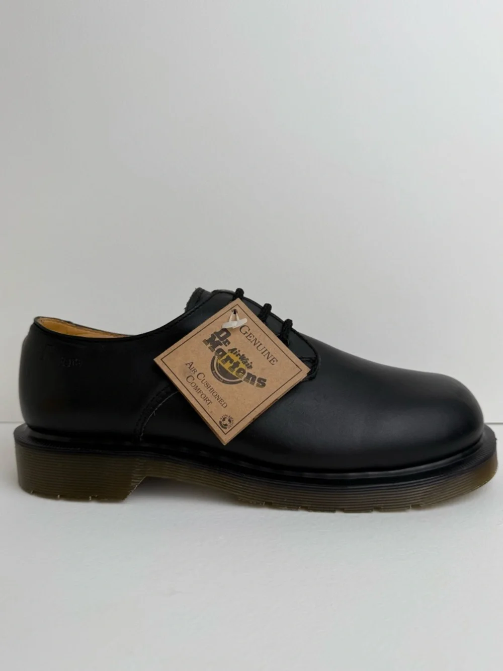 Vintage Dr. Martens England Black Greasy Leather Gibson Oxfords UK 8 - Picture 4 of 16